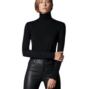 Majestic Filatures Soft Touch Long Sleeve Black Turtleneck 5/XXL (US Medium)